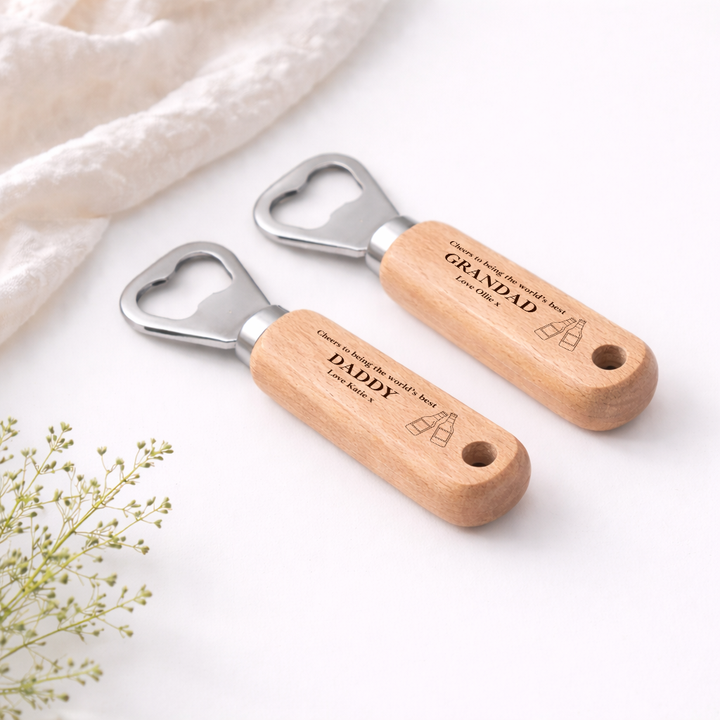 Personalised Cheers To The Best Daddy Engraved Bottle Opener