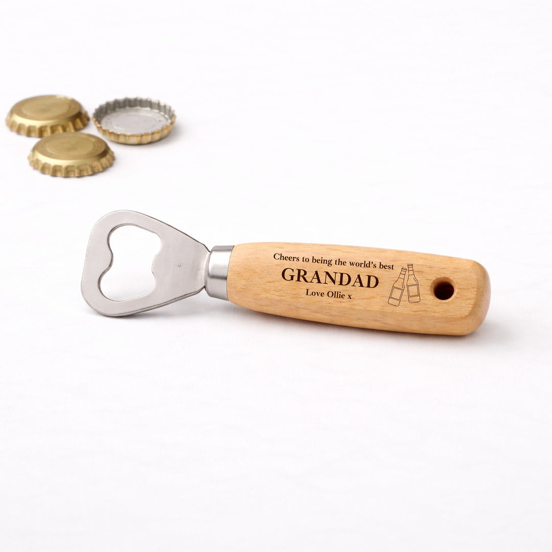 Personalised Cheers To The Best Daddy Engraved Bottle Opener