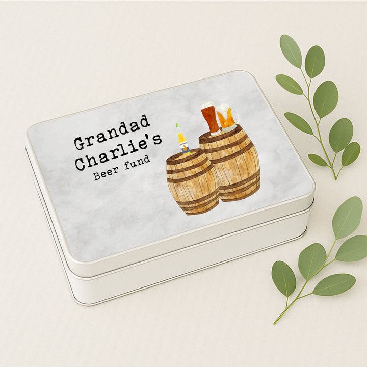 Personalised Beer Fund Gift Tin
