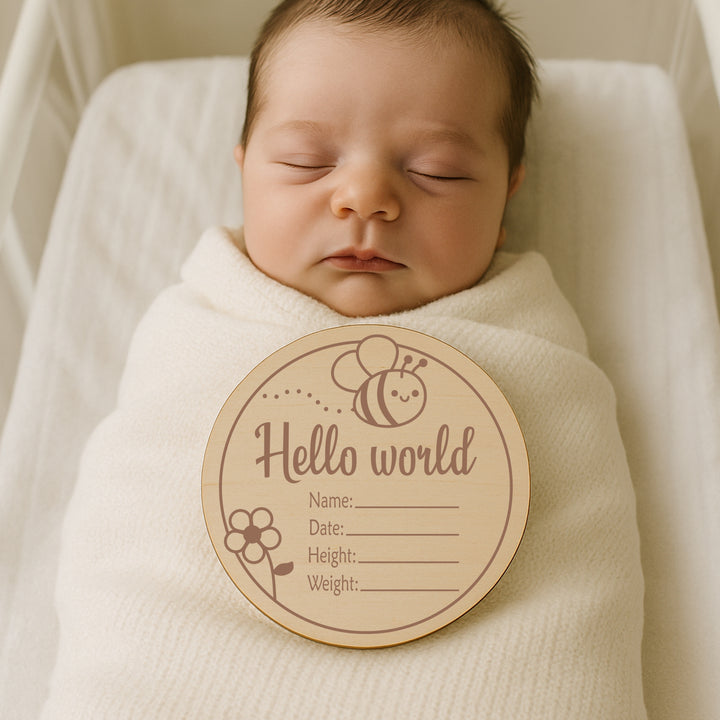 Bees Baby Milestone Wooden Plaque Set