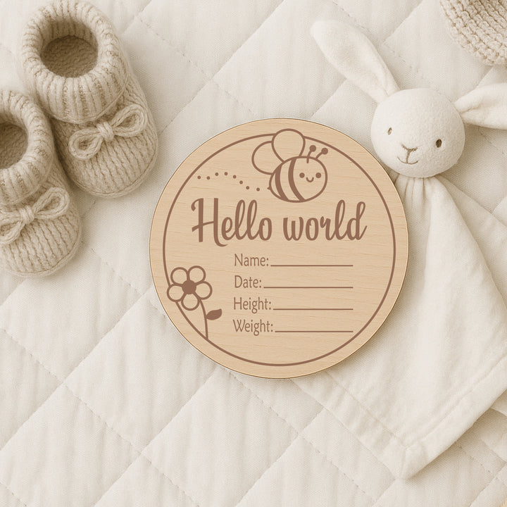 Bees Baby Milestone Wooden Plaque Set