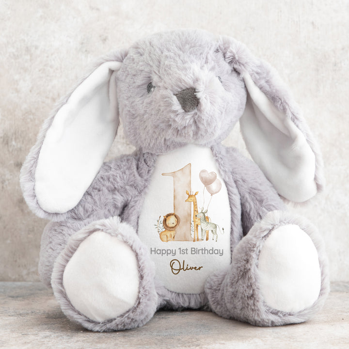 Personalised Beige Safari Birthday Teddy