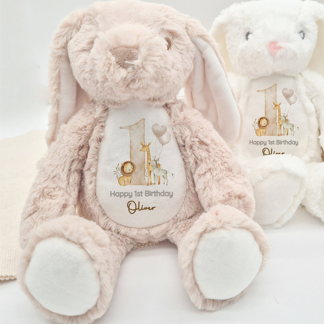 Personalised Beige Safari Birthday Teddy