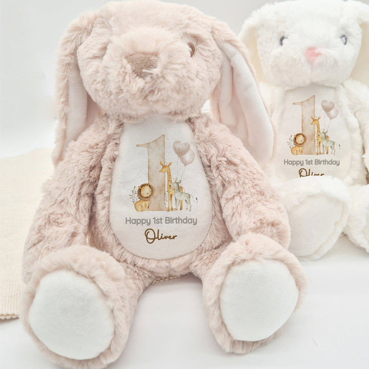 Personalised Beige Safari Birthday Teddy