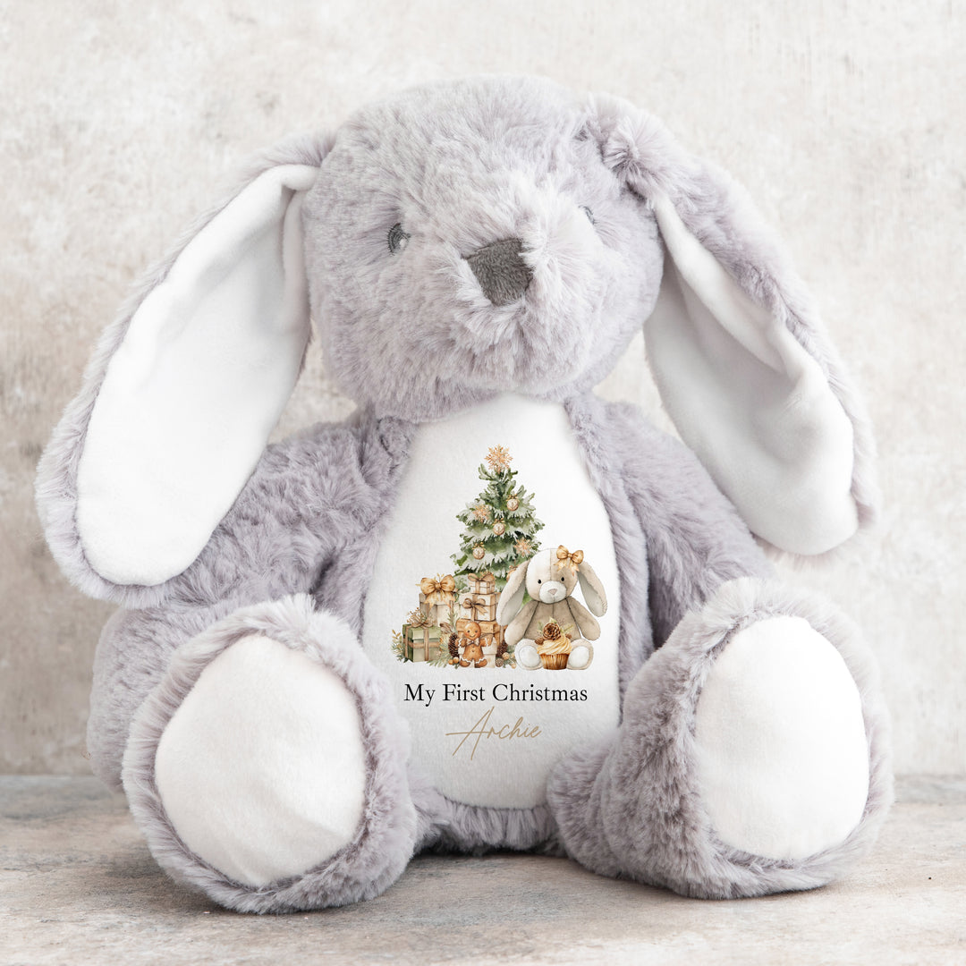 Personalised Beige Bunny Christmas Reindeer/Penguin/Bunny