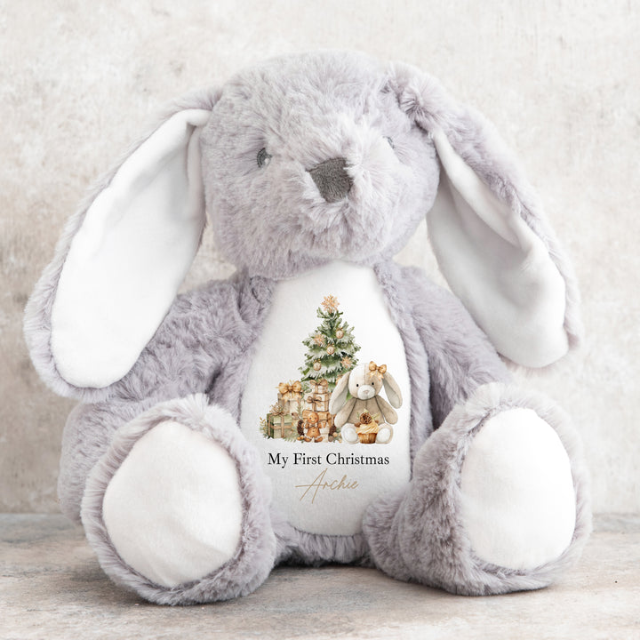 Personalised Beige Bunny Christmas Reindeer/Penguin/Bunny