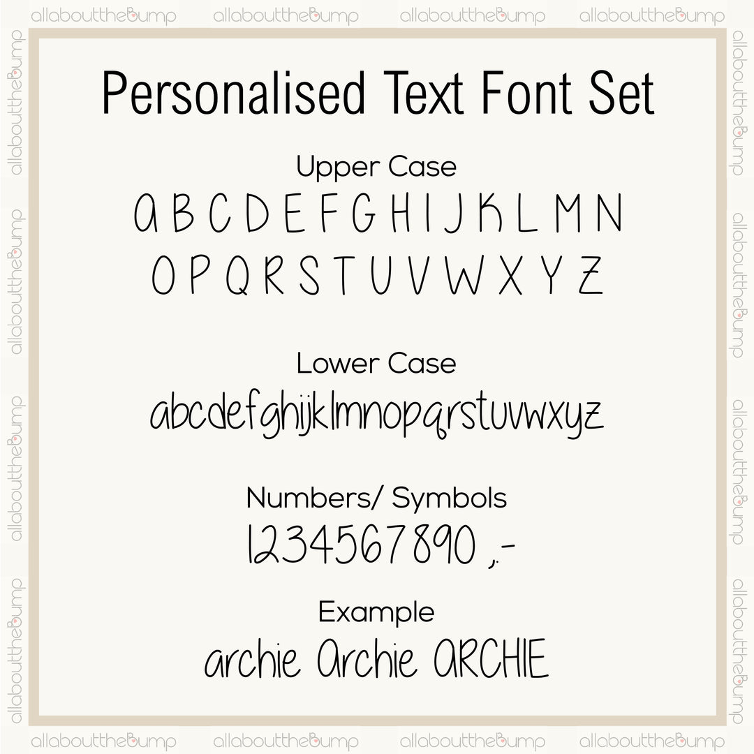 Personalised Beige Rainbow Baby Shower Stickers