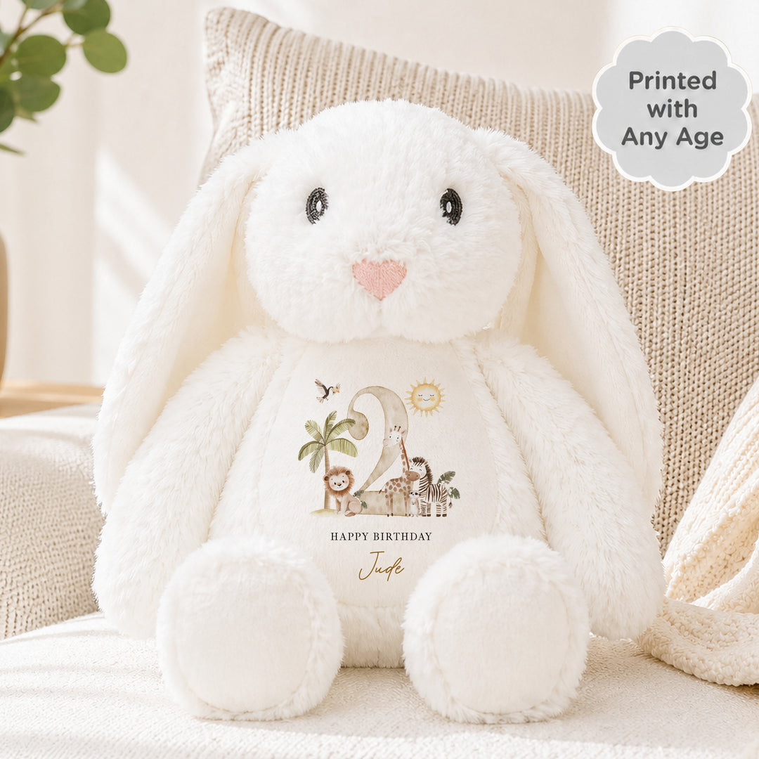 Personalised Beige Safari Any Age Birthday Teddy