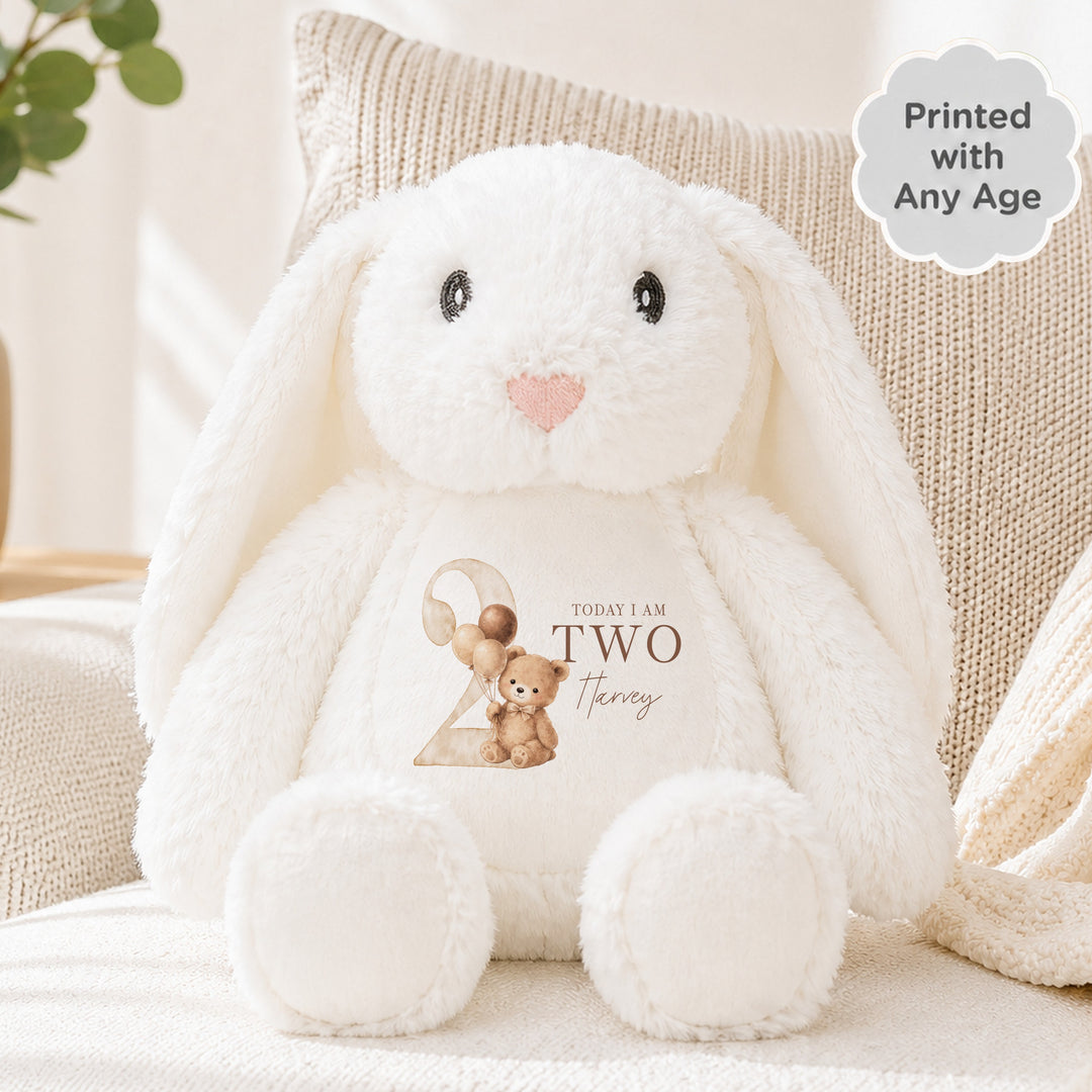 Personalised Beige Teddy Bear Any Age Birthday Teddy