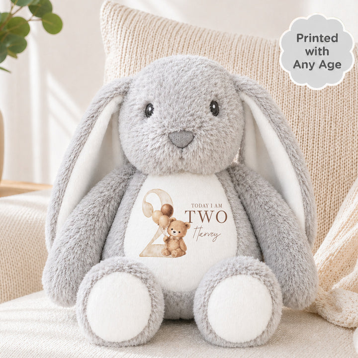 Personalised Beige Teddy Bear Any Age Birthday Teddy