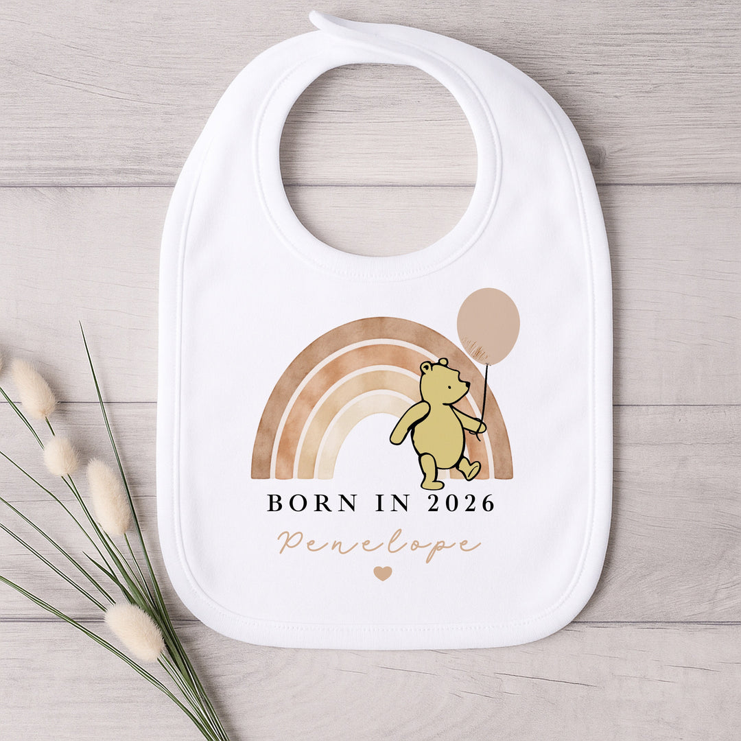 Personalised Beige Pooh Born in 2026 Hamper Gift Set