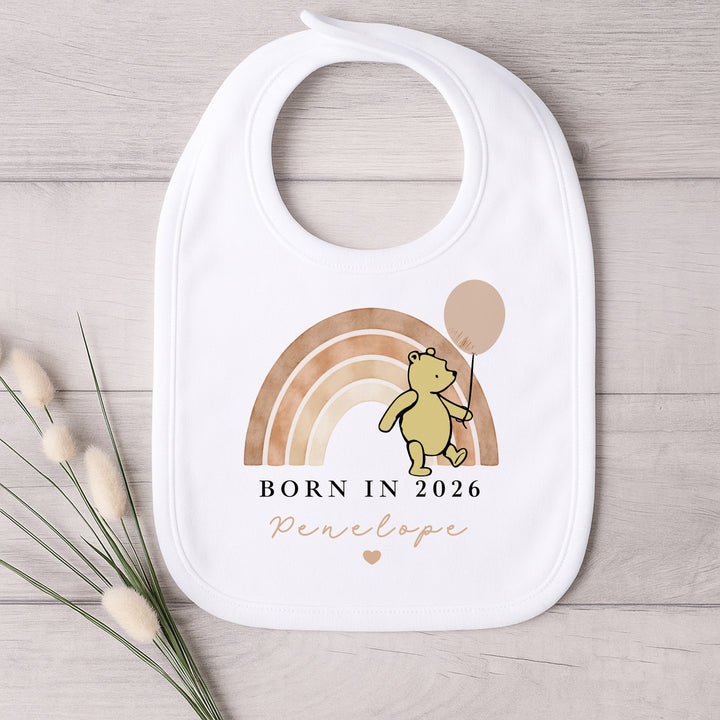 Personalised Beige Pooh Born in 2026 Hamper Gift Set