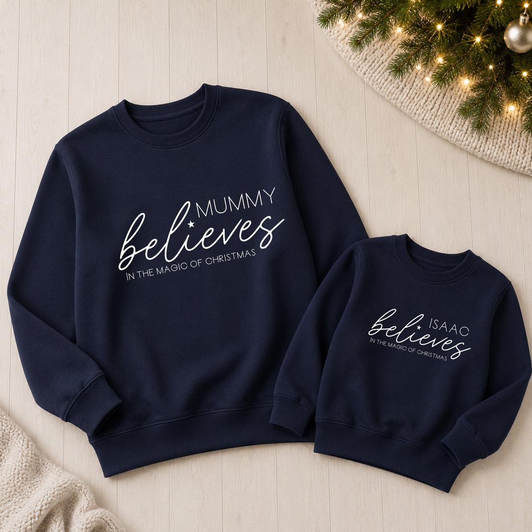 Personalised Family Matching Magic Of Christmas Jumpers