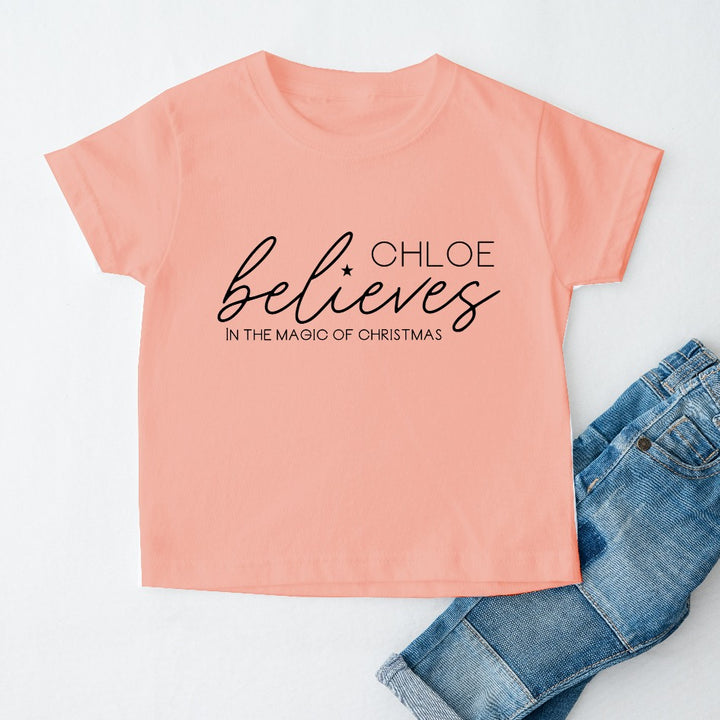 Personalised Name Believes Kids T-shirt