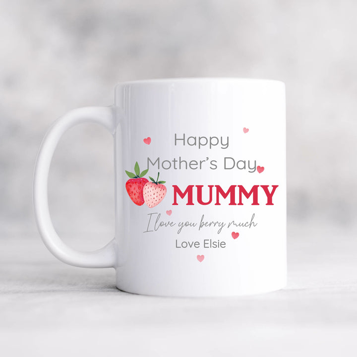 Personalised Strawberry Happy Mother's Day Mug