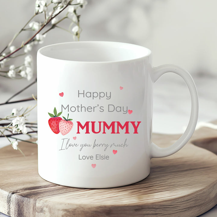 Personalised Strawberry Happy Mother's Day Mug