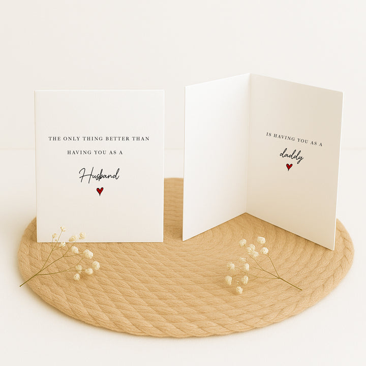 Only Thing Better Than You as a Husband Baby Announcement Card