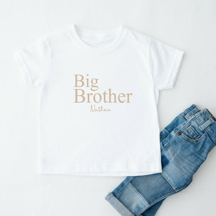 Personalised Beige Big Brother T-shirt