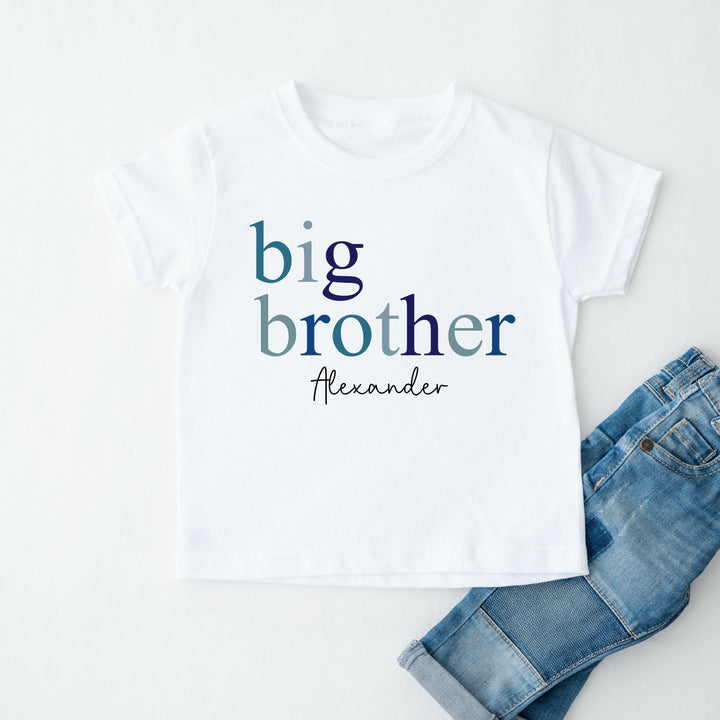 Personalised Blue Big Brother T-shirt