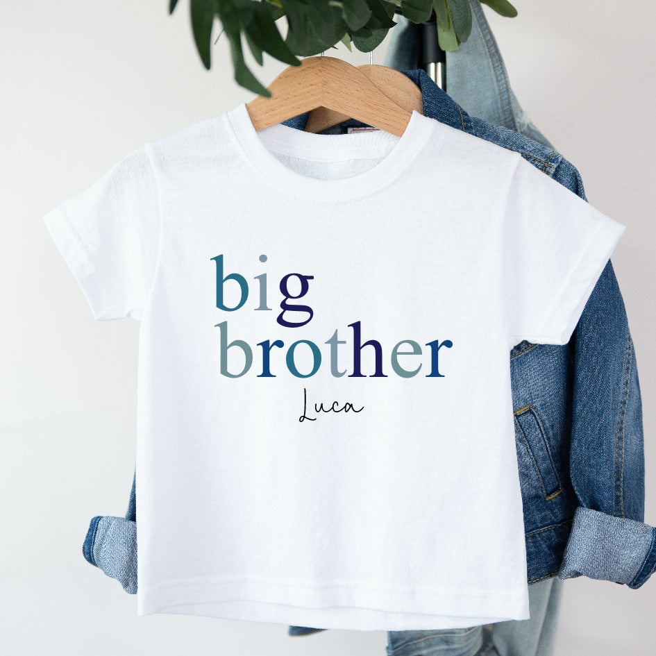 Personalised Blue Big Brother T-shirt