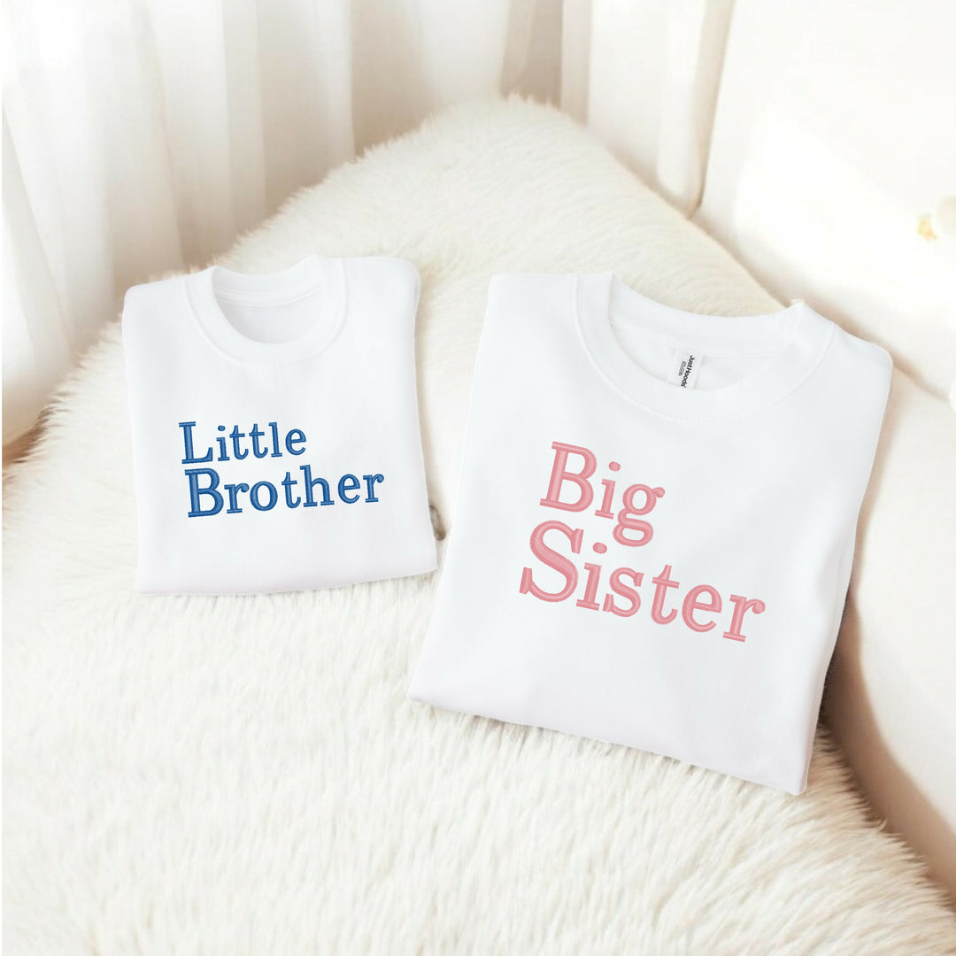 Personalised Embroidered Sibling Matching Sweatshirt