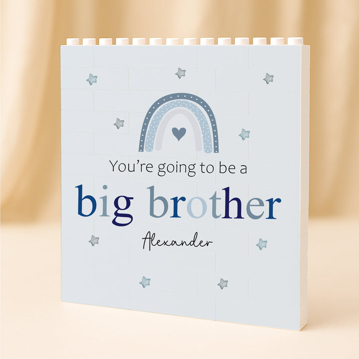 Personalised You're Going To Be a Big Brother Rainbow Lego Blocks