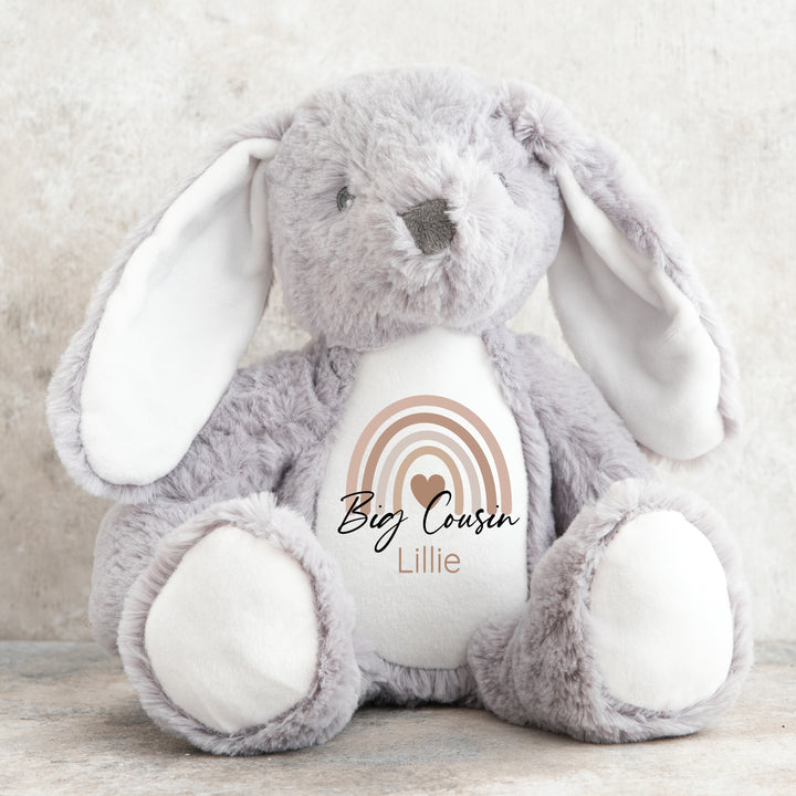 Personalised Beige Rainbow Big Cousing Teddy