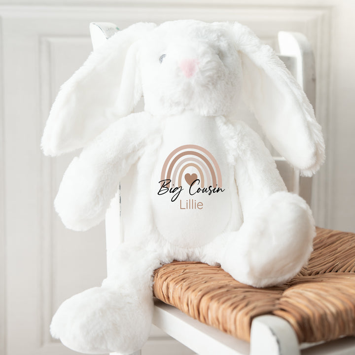 Personalised Beige Rainbow Big Cousing Teddy