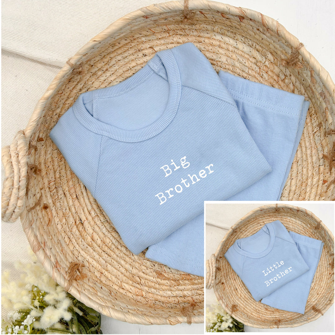 Personalised Big Brother/Little Brother Ribbed Shorts Set