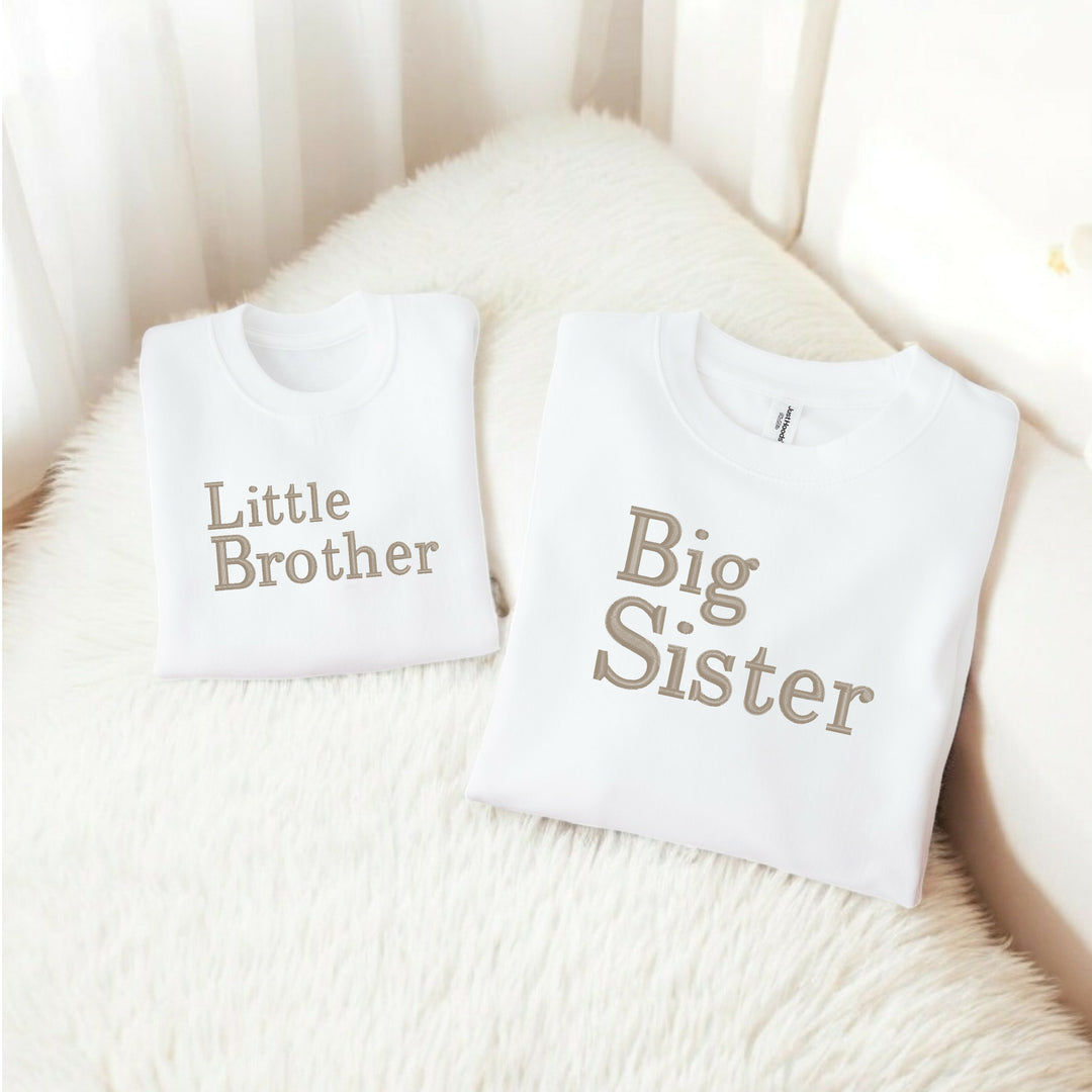 Personalised Embroidered Sibling Matching Sweatshirt