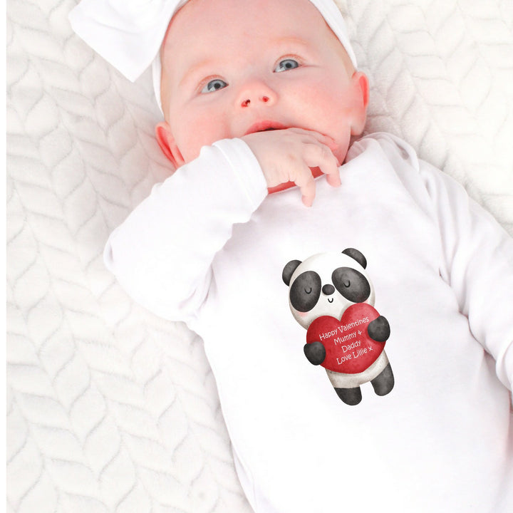 Personalised Happy Valentines Mummy & Daddy Babygrow or Vest