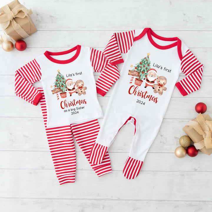 Personalised First Christmas Together Matching Babygrow/Pyjamas