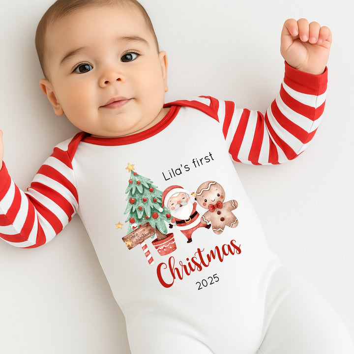 Personalised First Christmas Together Matching Babygrow/Pyjamas