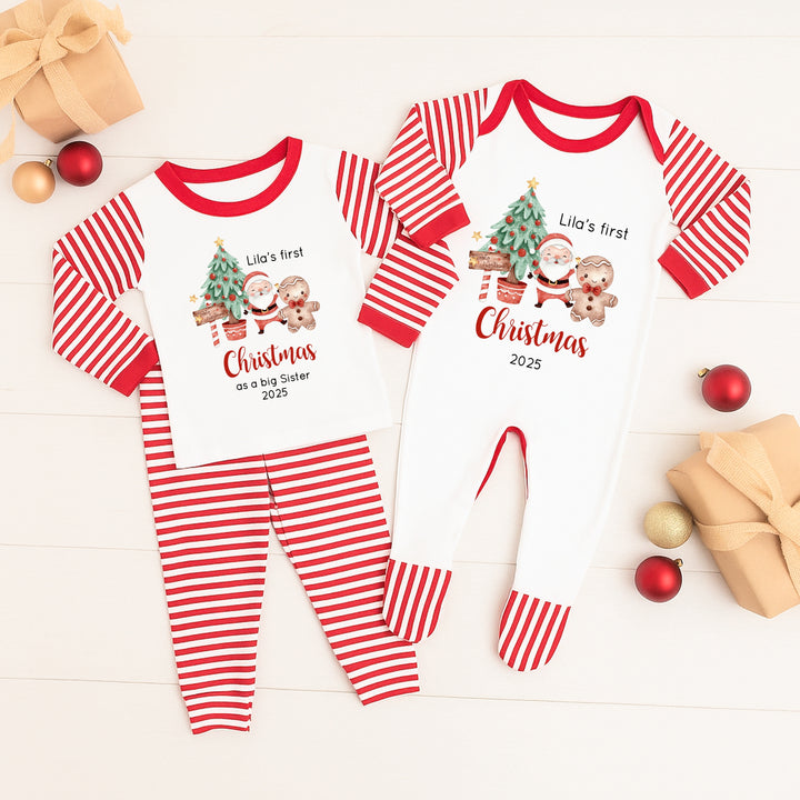 Personalised First Christmas Together Matching Babygrow/Pyjamas