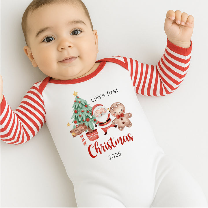 Personalised First Christmas Together Matching Babygrow/Pyjamas
