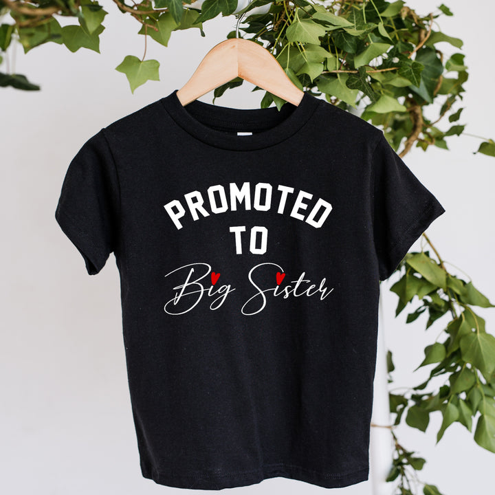 Promoted To Big Sister Black/White T-shirt