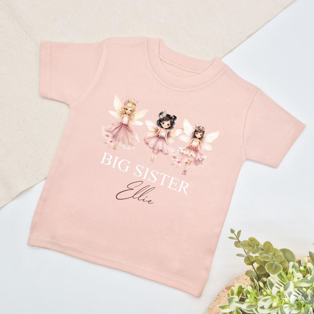 Personalised Big Sister Fairies T-shirt