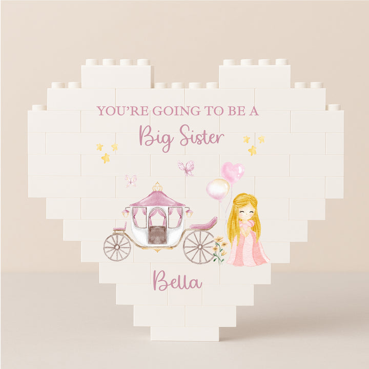 Personalised You're Going To Be a Big Sister Princess Lego Blocks