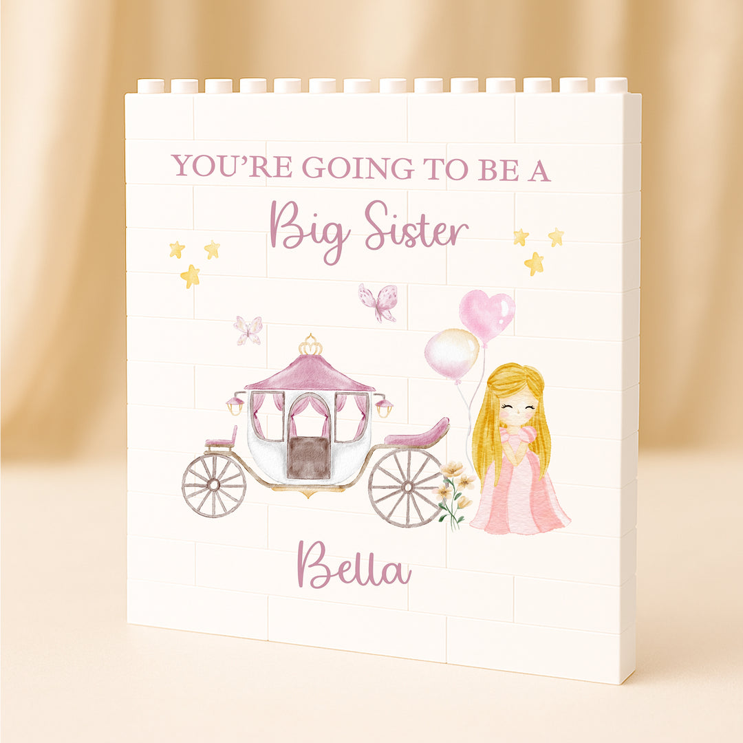 Personalised You're Going To Be a Big Sister Princess Lego Blocks