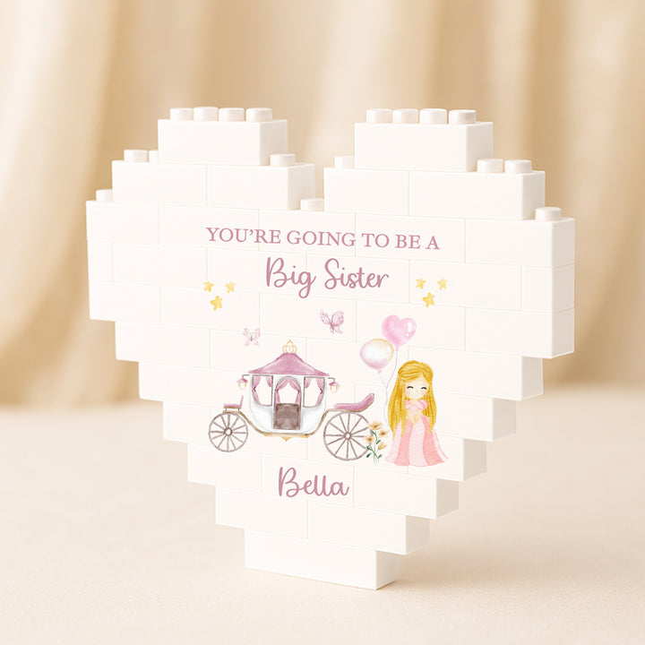 Personalised You're Going To Be a Big Sister Princess Lego Blocks