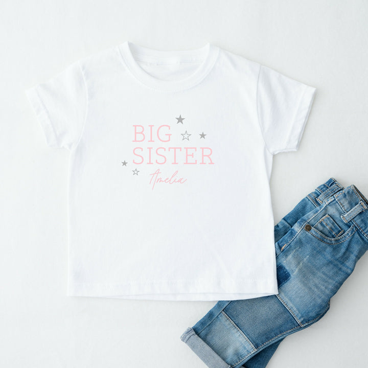 Personalised Big Sister Stars T-shirt