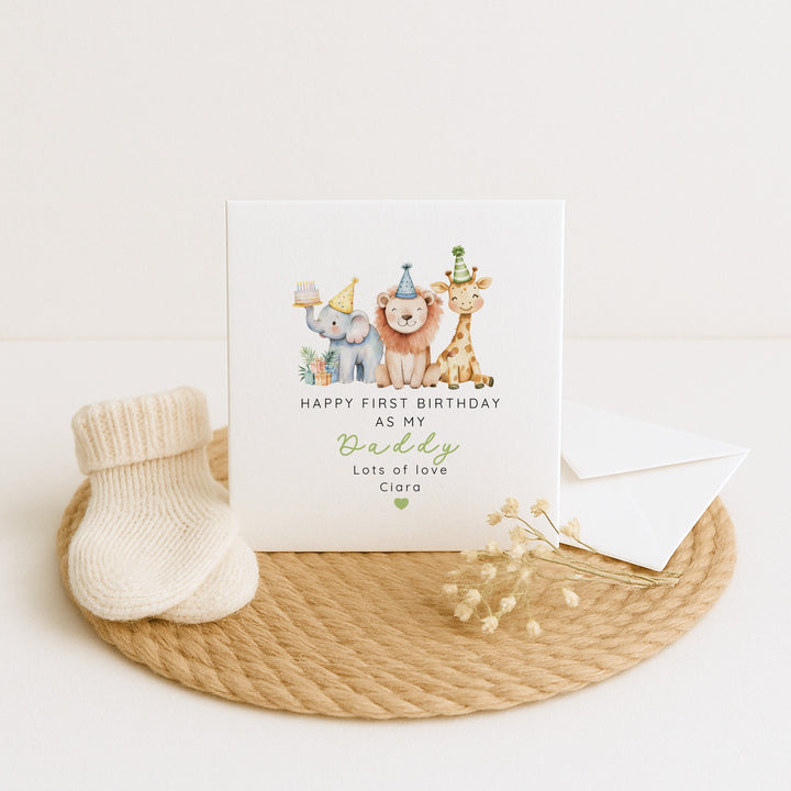 Personalised Jungle Happy Birthday Daddy Card