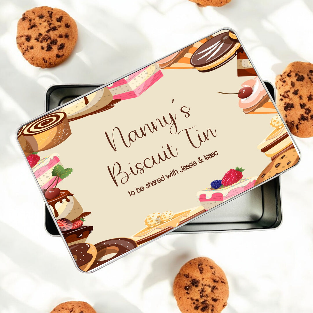 Personalised Nanny's Biscuit Tin