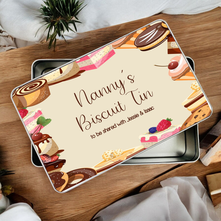 Personalised Nanny's Biscuit Tin