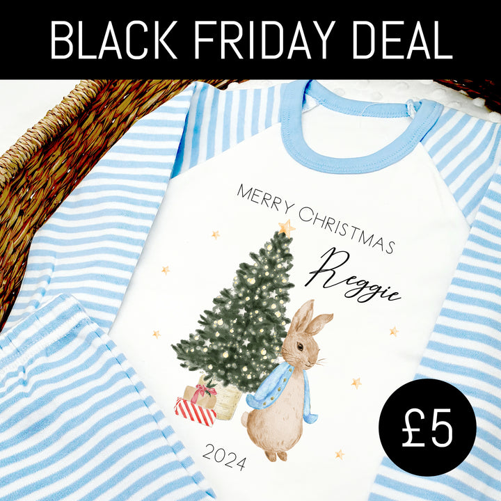 BLACK FRIDAY DEAL: Blue Stripe Children's Pyjamas 9-12 Months | 1-2 Years