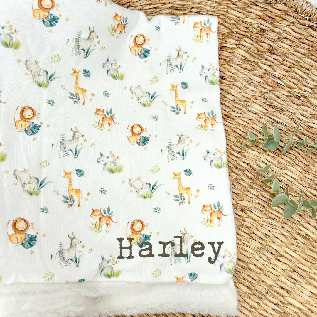 Personalised Jungle Double Sided Blanket