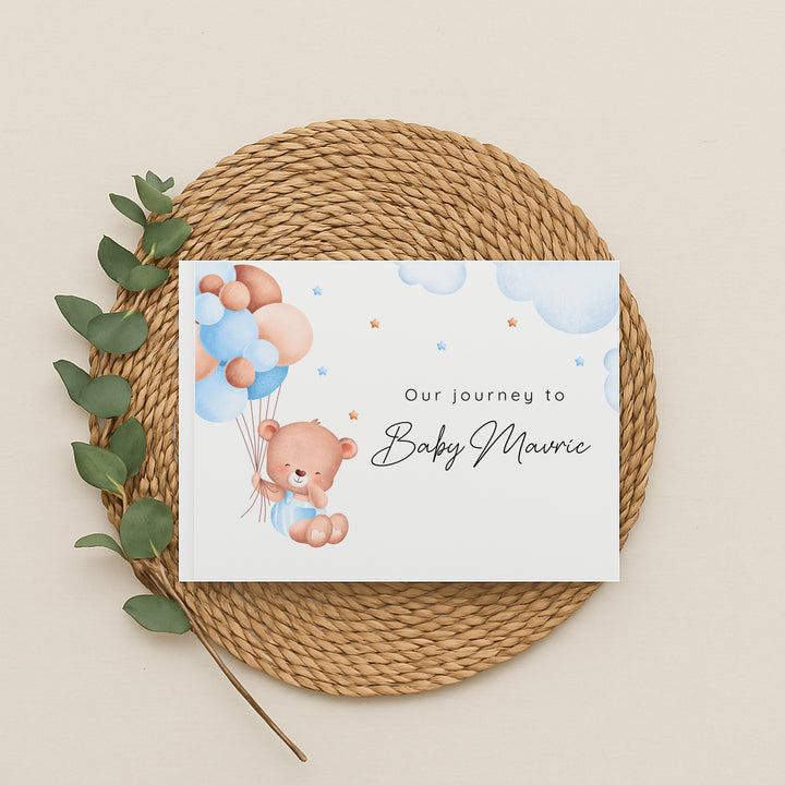 Personalised Blue Bears Pregnancy Journal