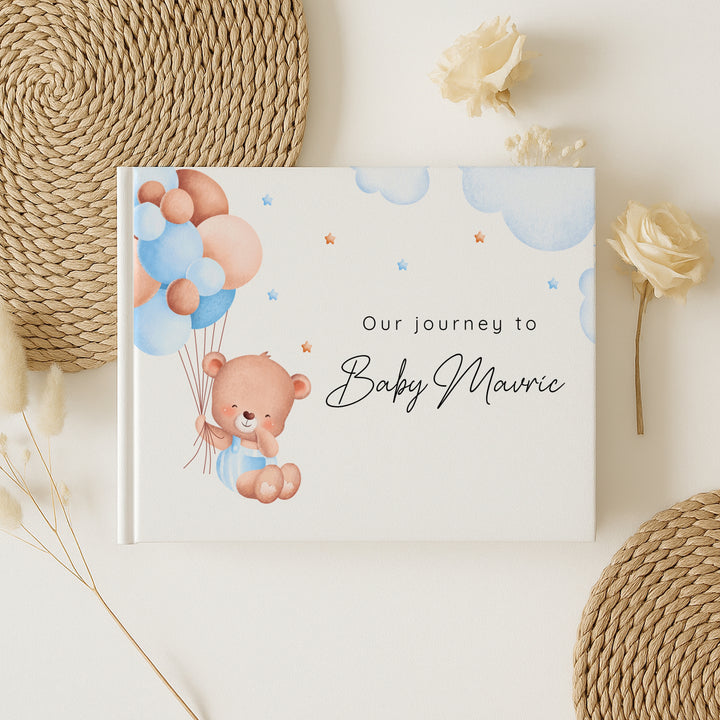Personalised Blue Bears Pregnancy Journal