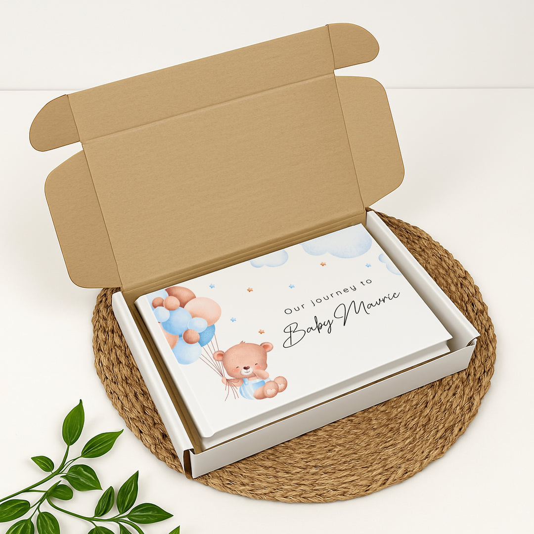 Personalised Blue Bears Pregnancy Journal