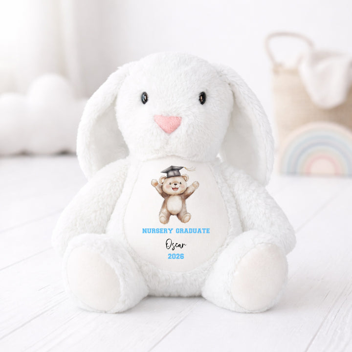 Personalised Blue Bear Nursery Graduation Bunny